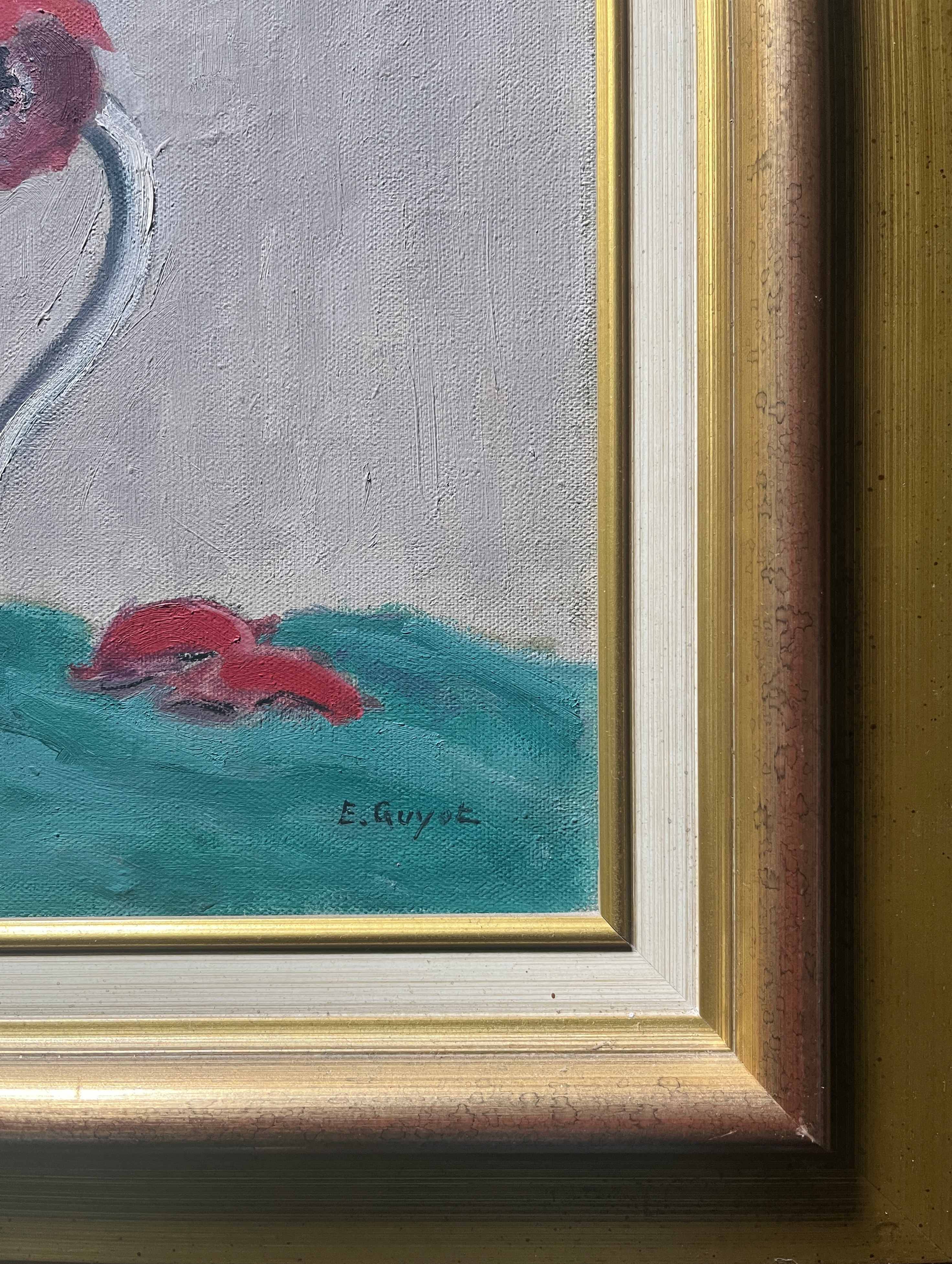 HST painting "Bouquet of wild flowers" E. Guyot (19th-20th century)