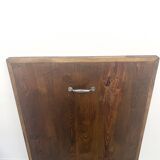 Monochrome table in ultramarine blue, acrylic on solid wood.