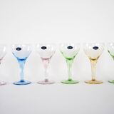 Set of dessert bowls, Italian design, 1970s, manufactured by Luigi Bormioli