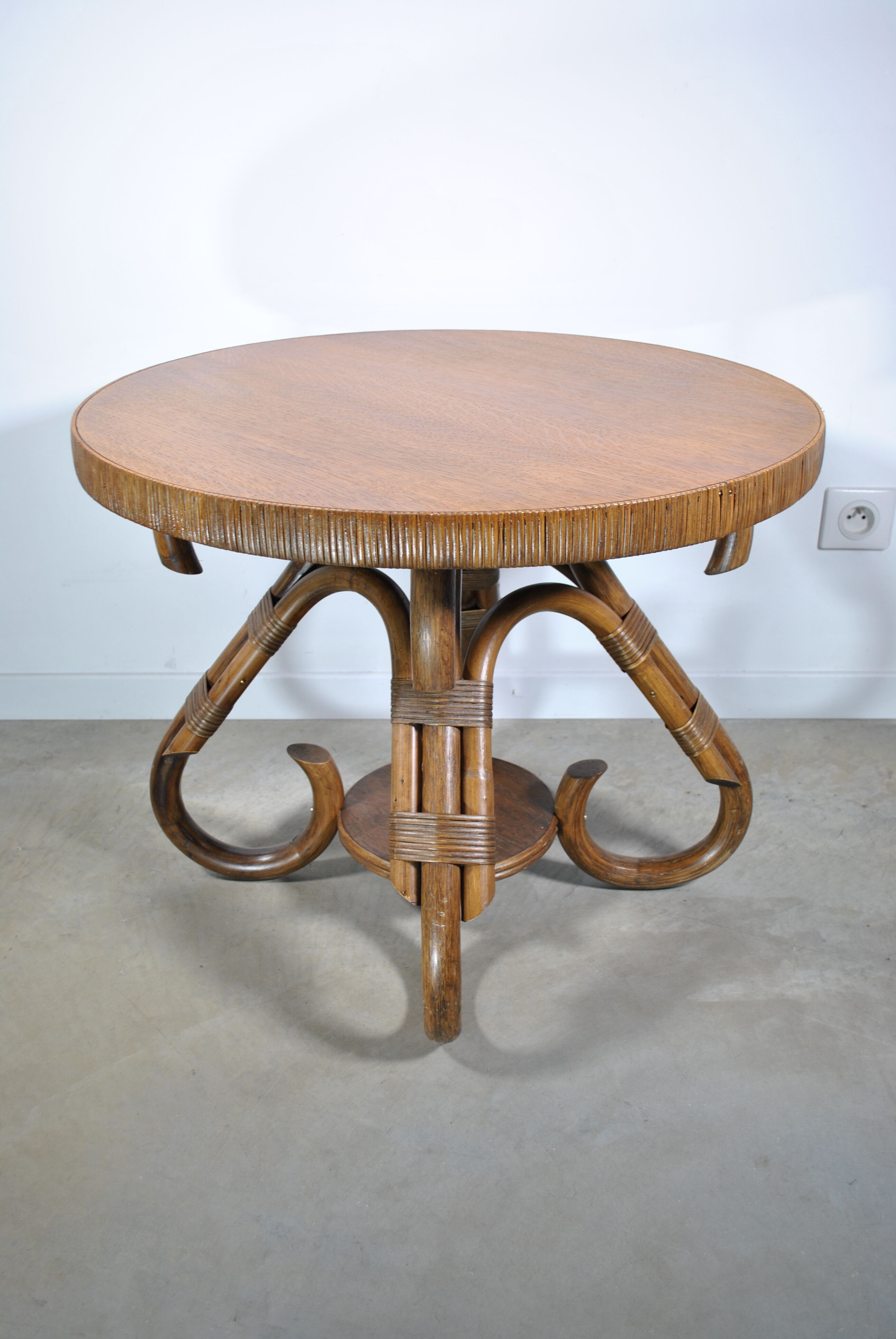 Rattan coffee table year 70