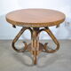Table basse en rotin année 70