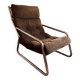 Pixi armchair by Gillis Lundgren for IKEA in chrome and brown velvet, 1974