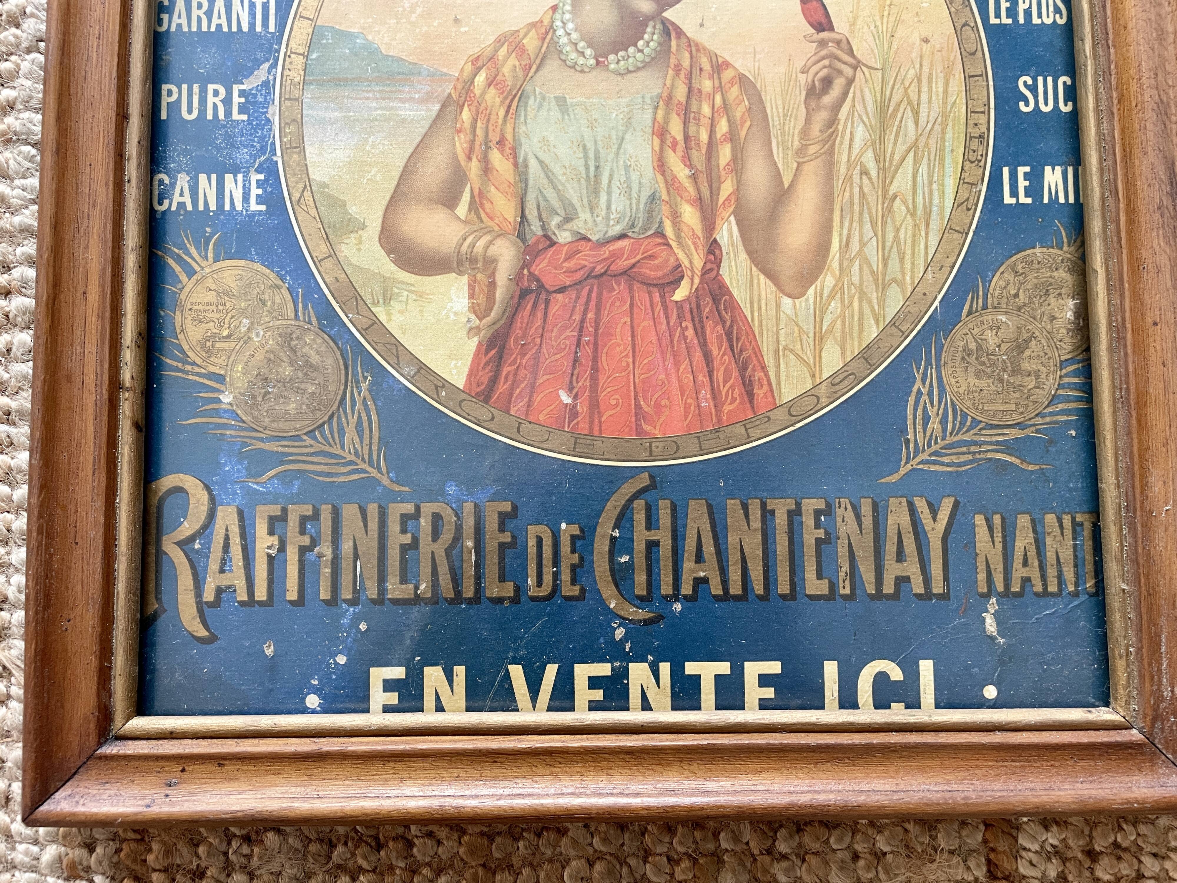 Advertising lithograph of the Chantenay Refinery - early 20th century