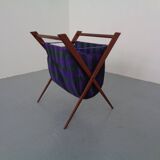 Danish Foldable Teak Magazine Rack, 1960s