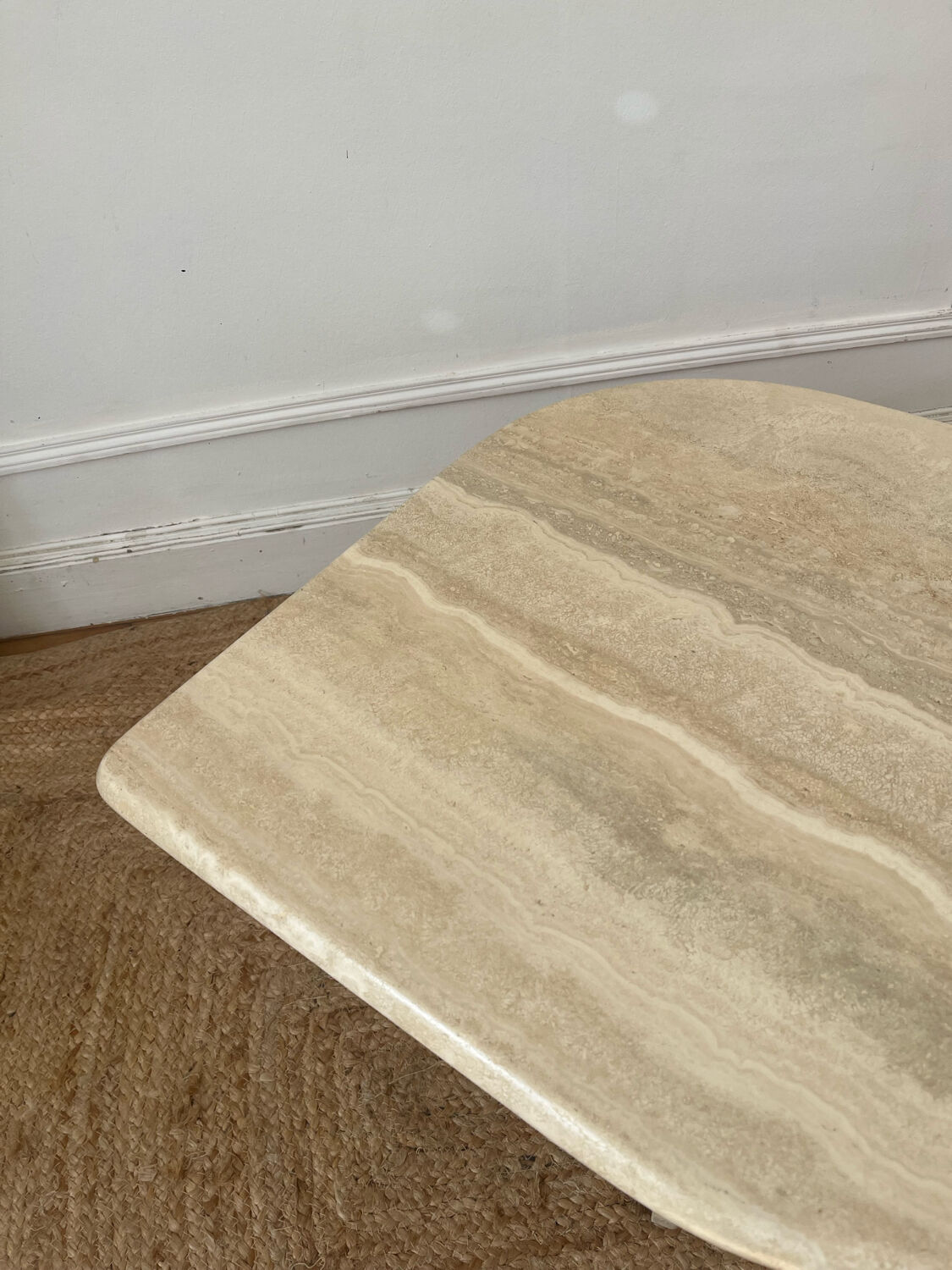 Travertine coffee table