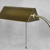 Mid-Century German Modern Gold Brass Desk Lamp with Chain from Karstadt AG, 1970s