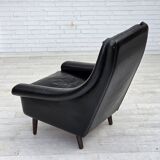 1960s, Danish highback armchair by Aage Christensen, furniture leather.