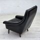 Fauteuil danois en cuir par Aage Christensen, années 1960