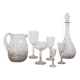 Spanish Blown Glass Tableware Set, 1940s, Set of 62