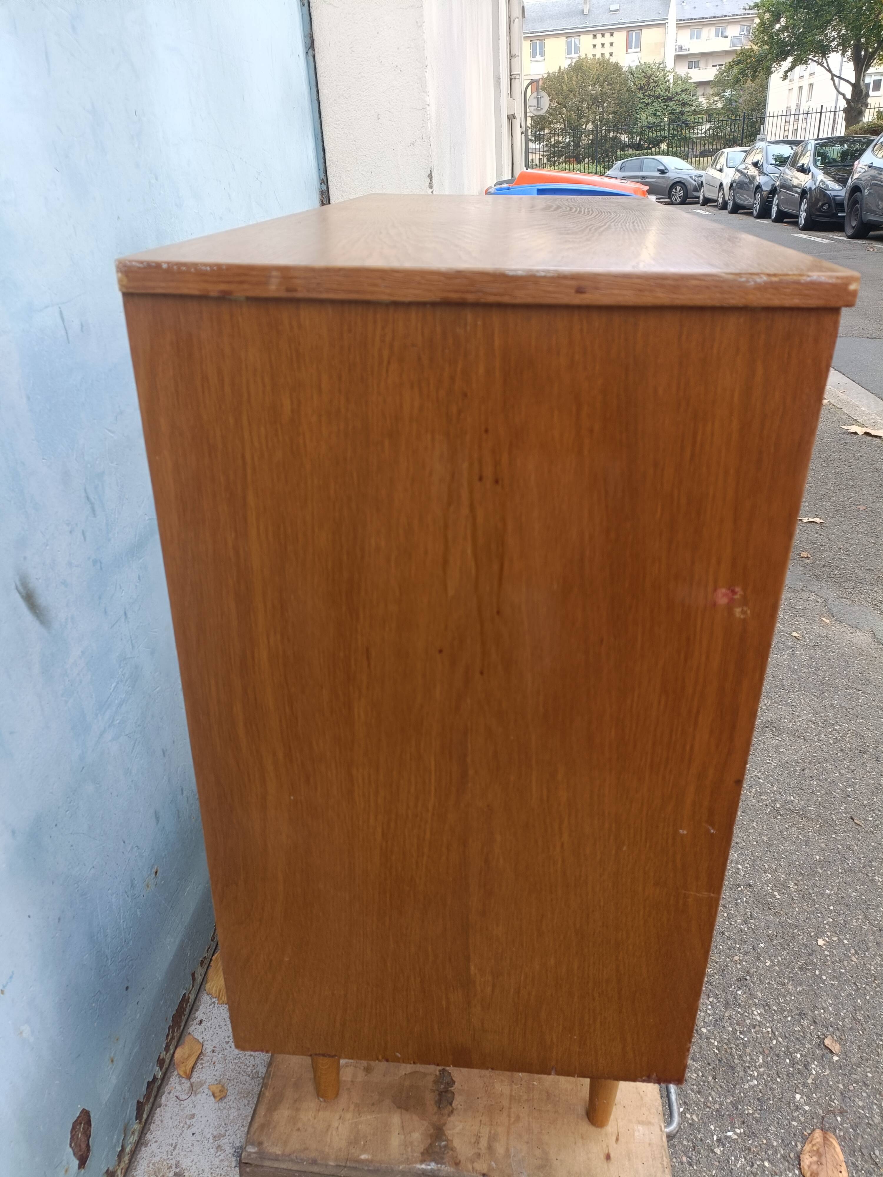 Commode vintage chêne clair