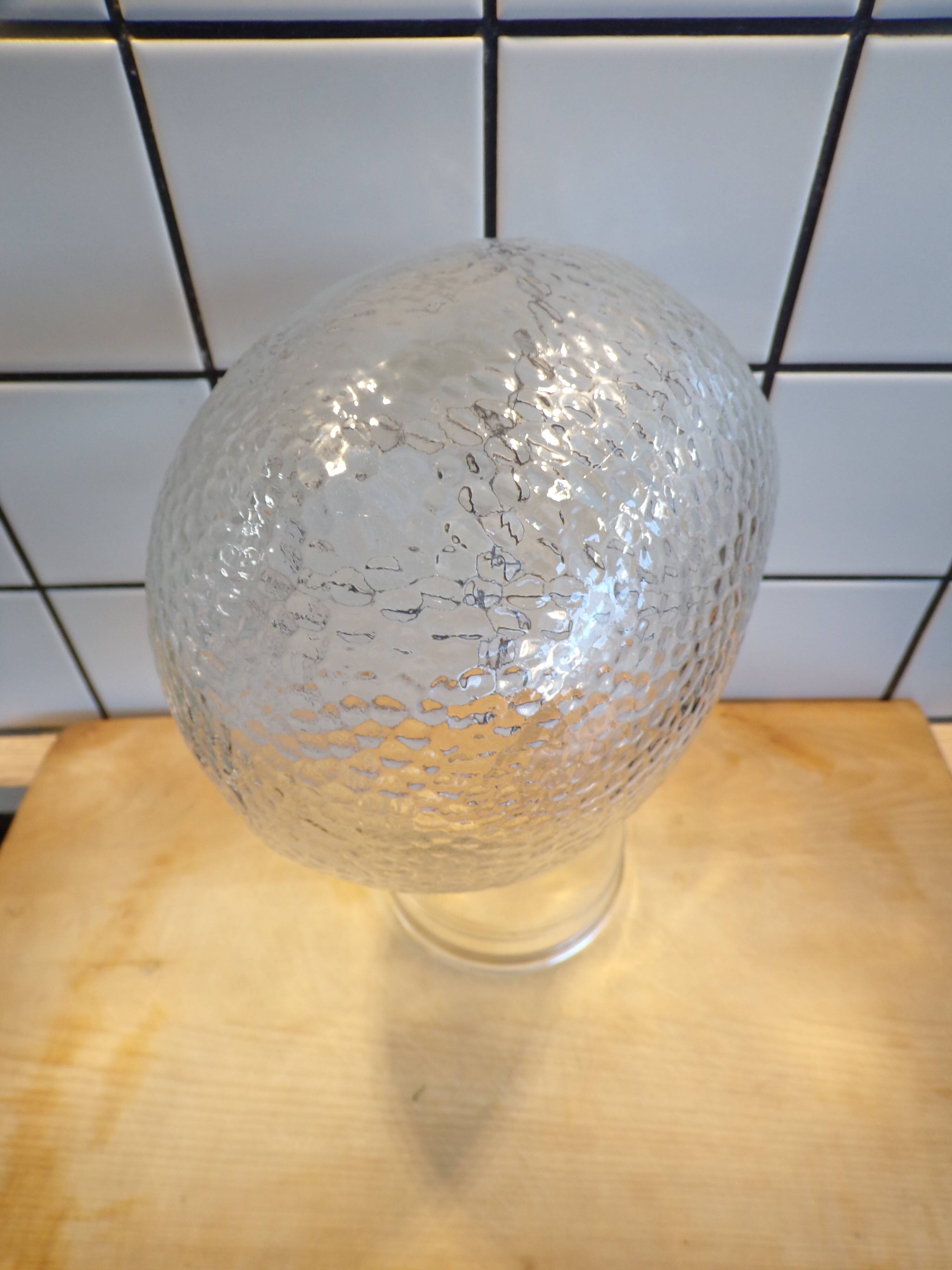 Vintage Clear Glass Hat Head