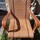 Set of 4 wicker and rattan armchairs