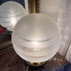 Table lamp, white translucent white globe, 1950s