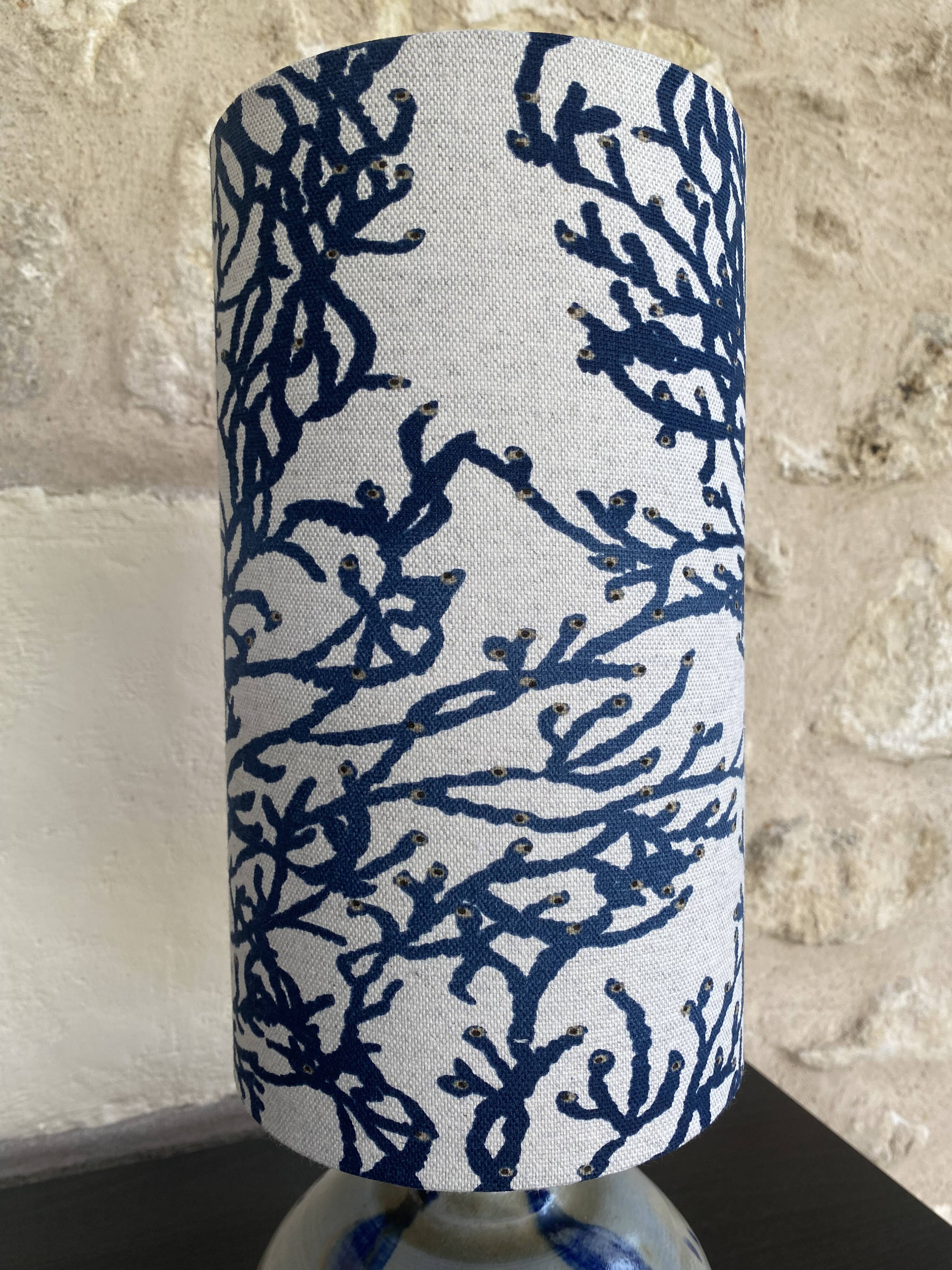 Vintage glazed stoneware lamp