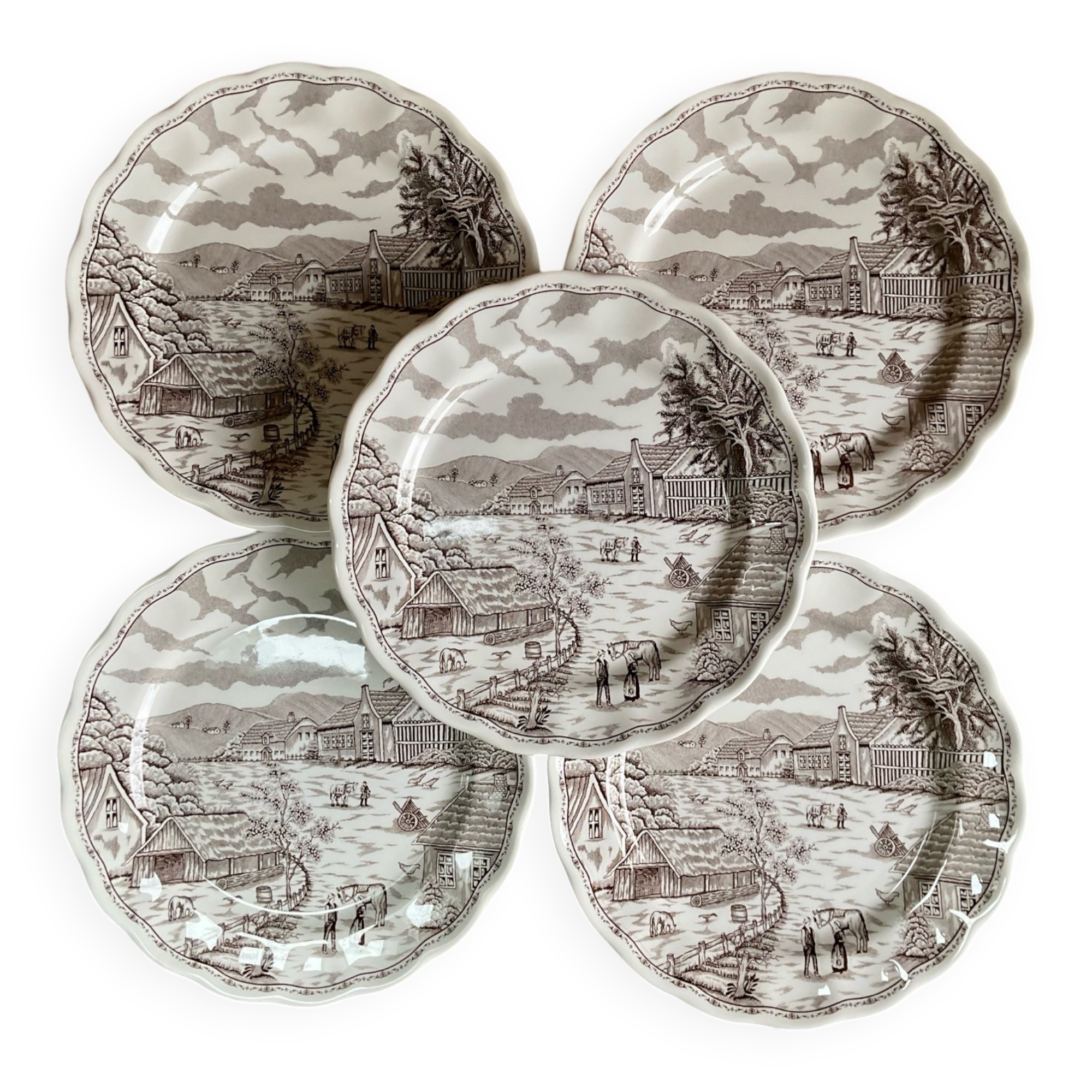5 plates N Fontabesso Italy