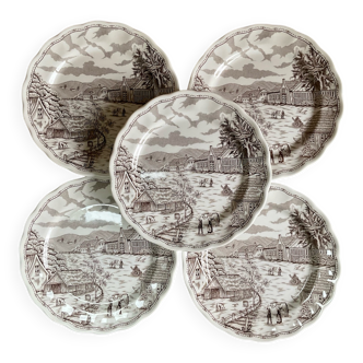 5 plates N Fontabesso Italy