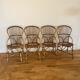 Lot 4 chaises rotin d'Audoux & Minnet