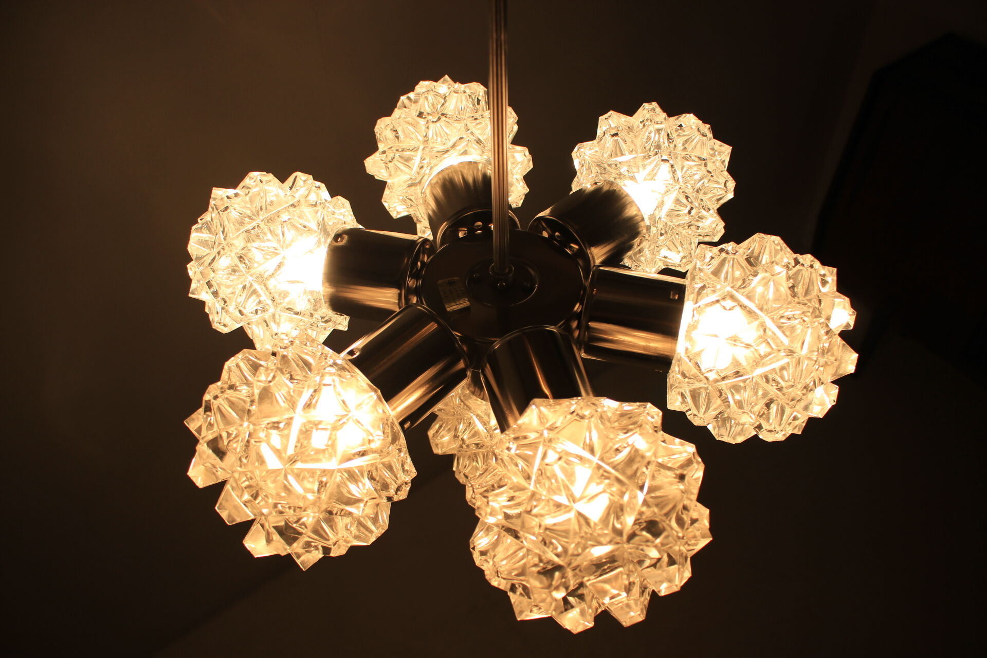 Retro glass pendant by Kamenický Šenov, 1960´s.