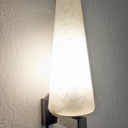 Arlus glass and brass wall lamp, France circa 1960