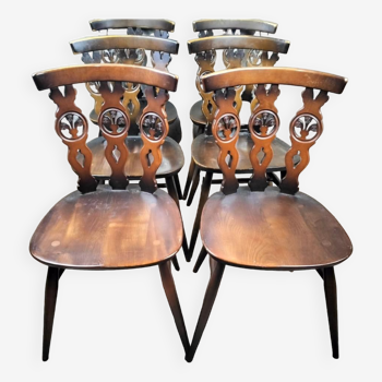 Set of 6 Windsor chairs by Lucian Ercolani for ercol 1970
