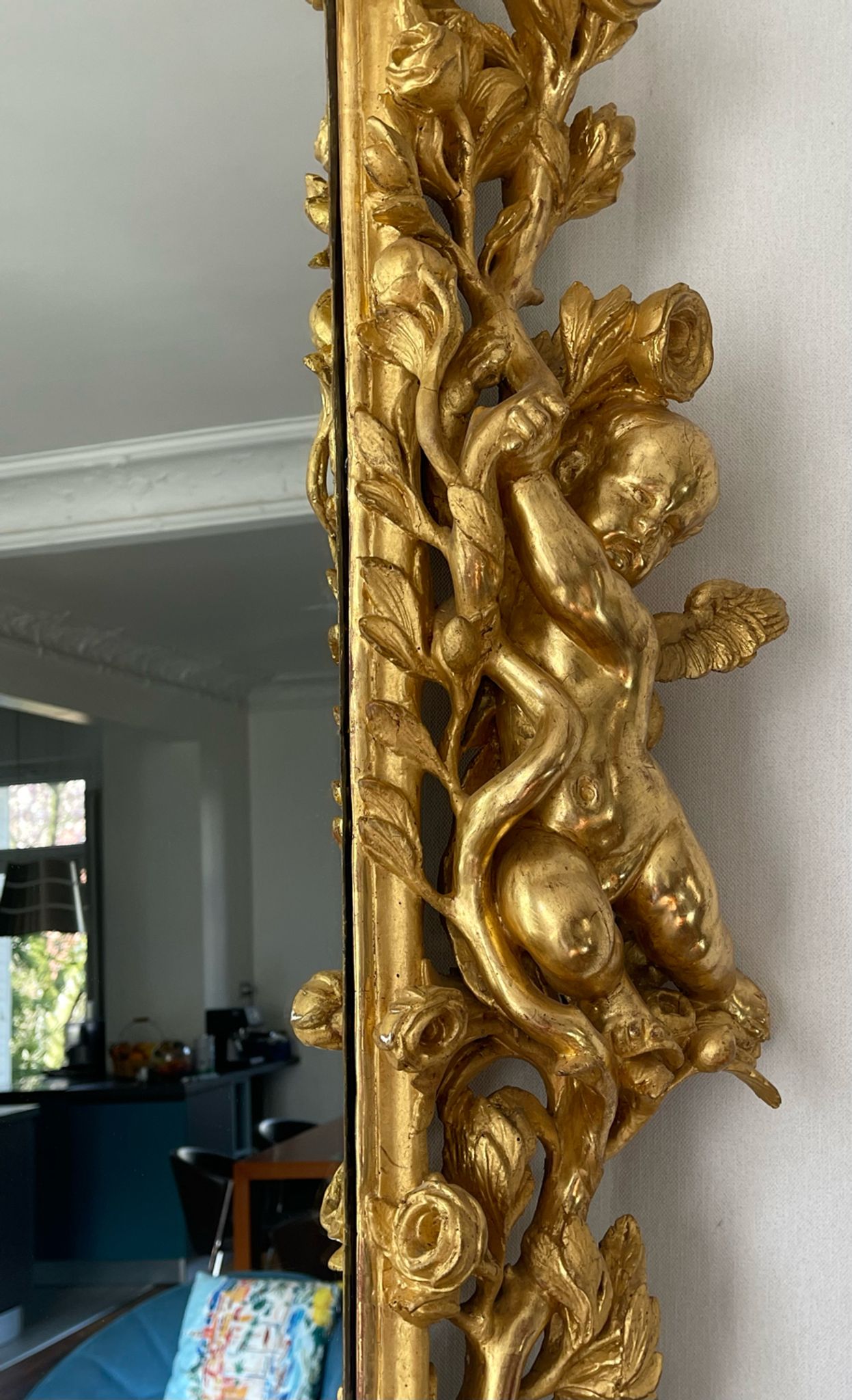 Mirror XVIIIth italian baroque 142x118cm