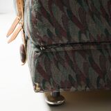 Modular 3 seat folding sofa / chairs, former Czechoslovakia in fabric and l