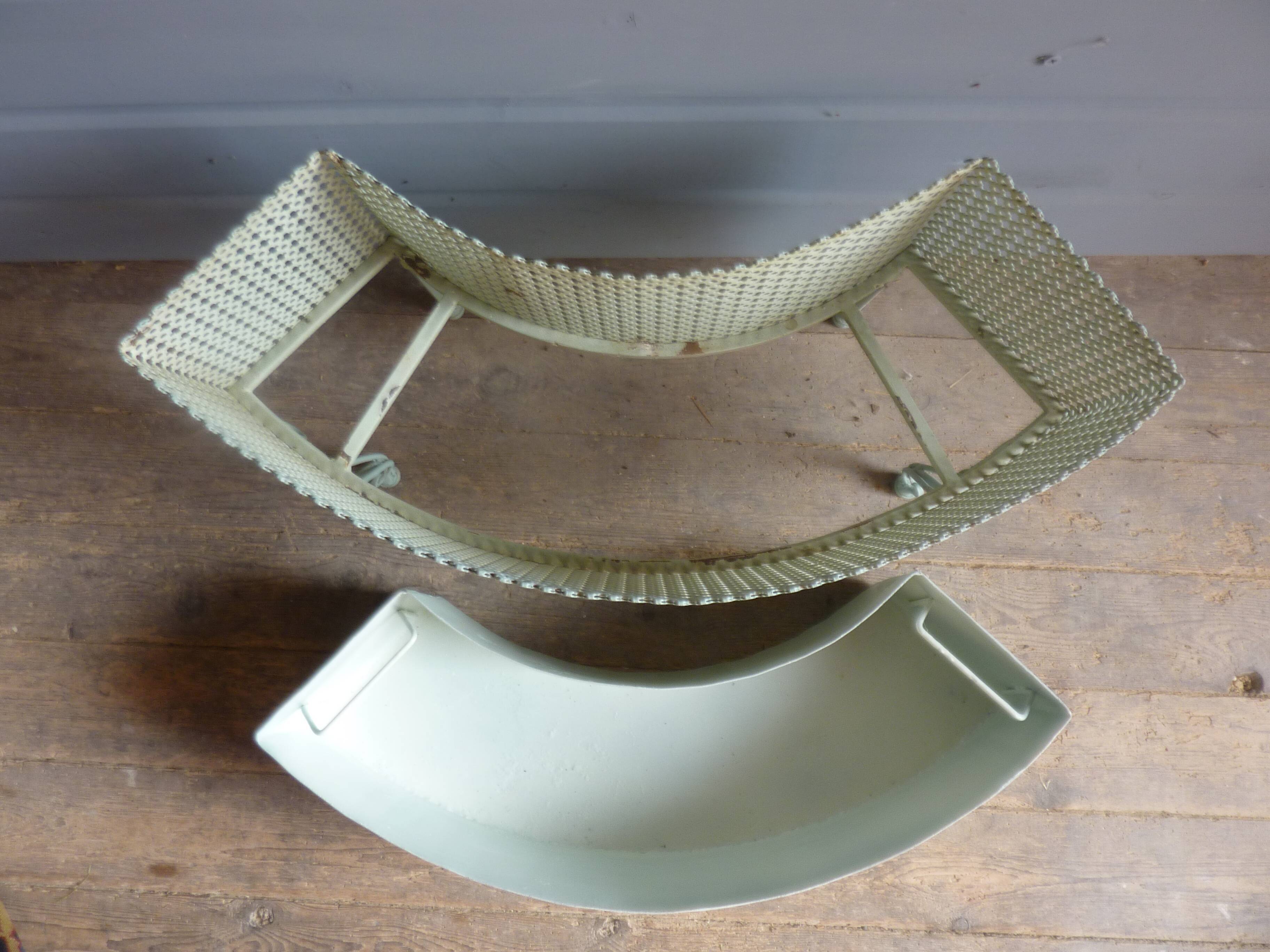 Perforated metal planter from the 1950s