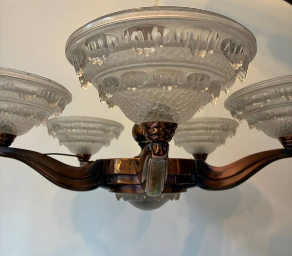 Lustre art déco Ezan 1930