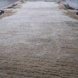 Vintage Tibetan Art Deco Khaden rug 92cm x 206cm 1960s