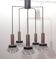 1970s pendant cascade lamp in chrome and glass