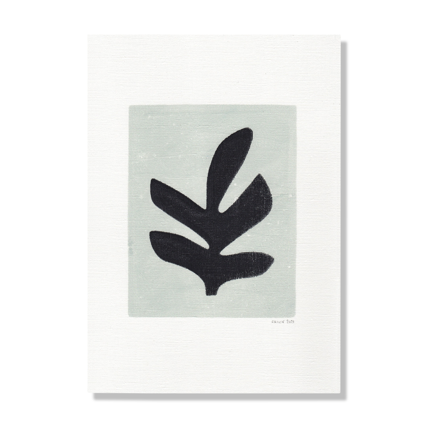 Painting on paper illustration M451 signed Eawy
