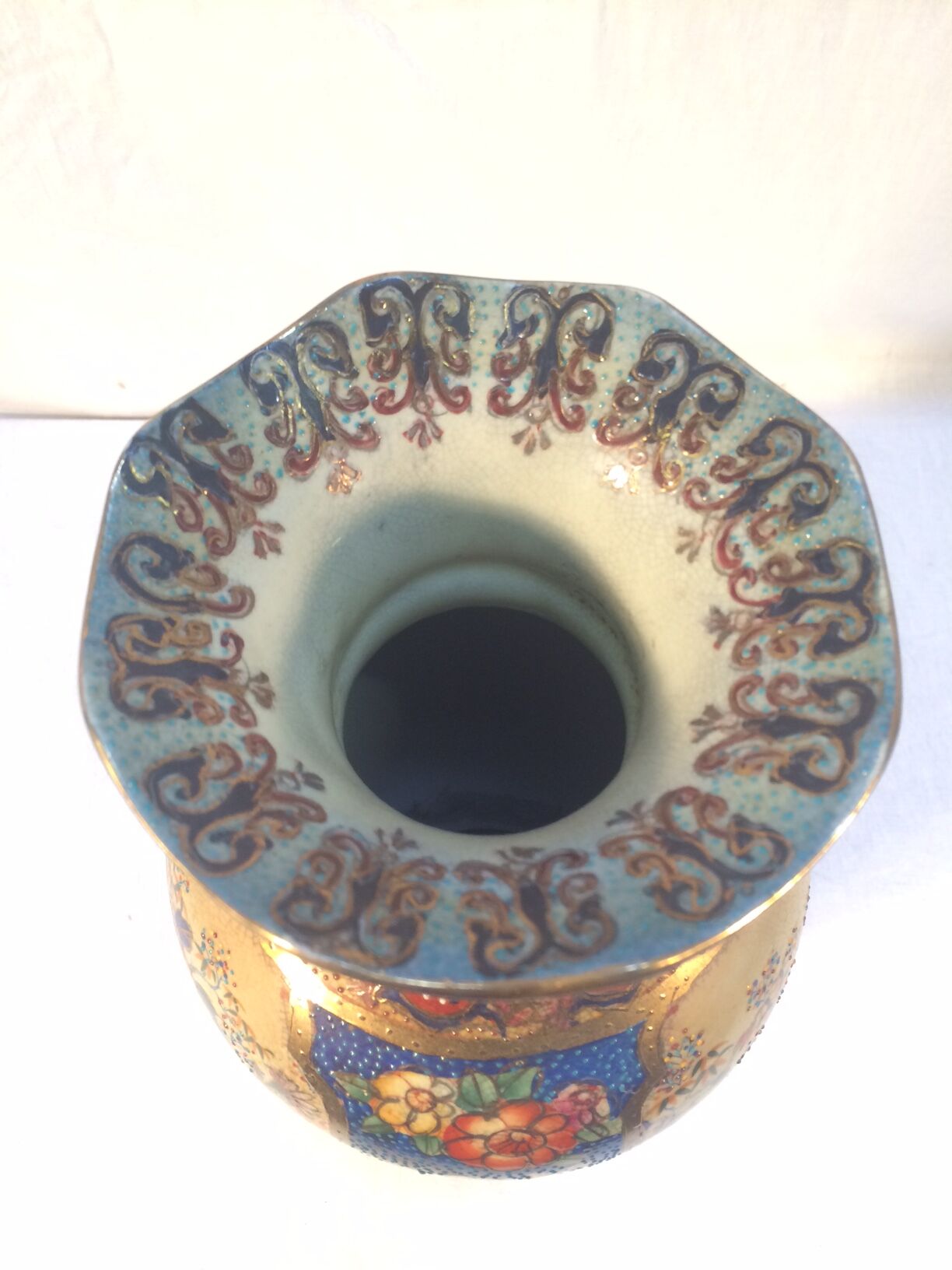 Japanese Satsuma porcelain vase - 30 cm