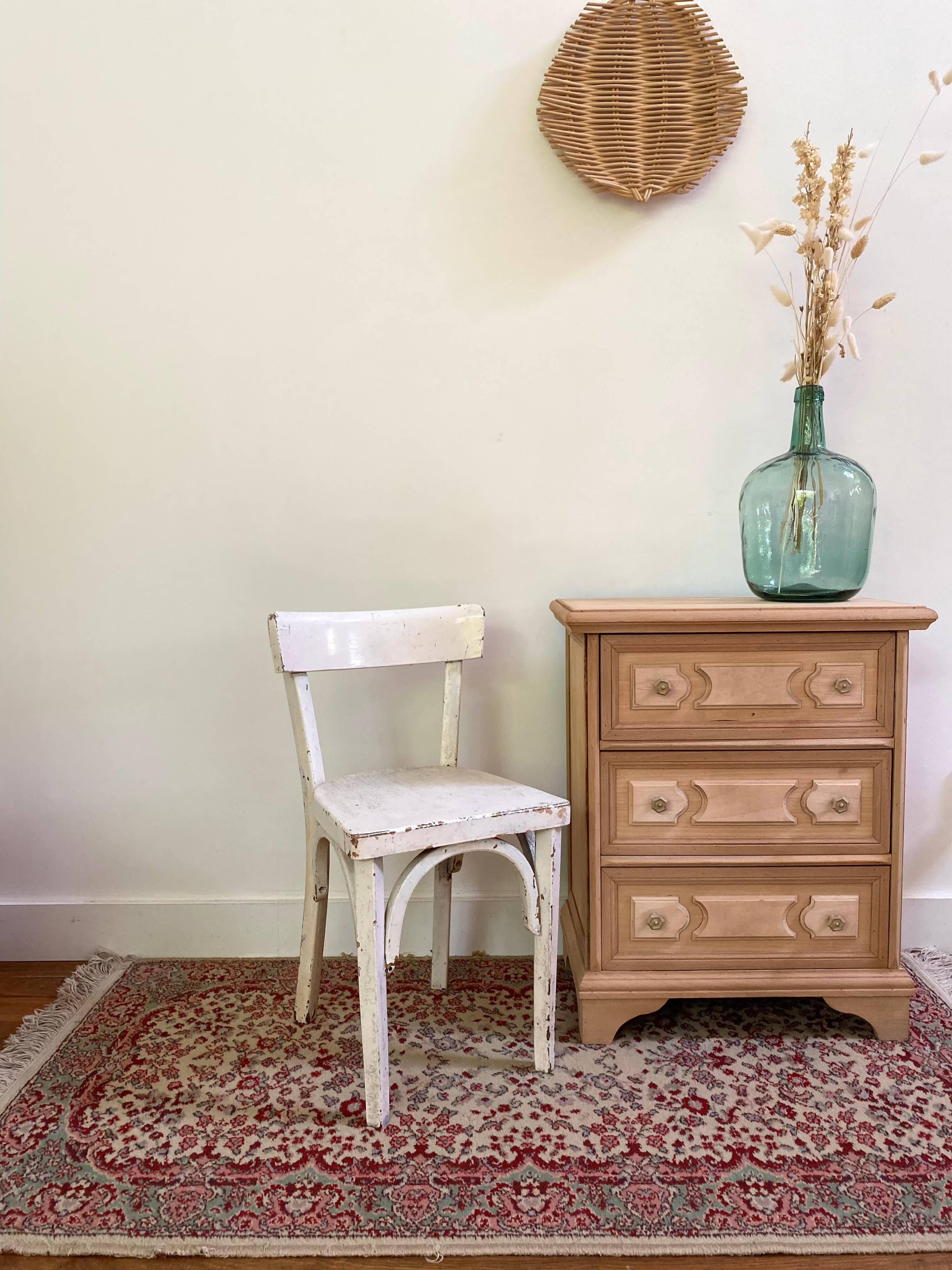 Antique wooden bistro chair for children