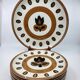 Boch la Louvière Kimono plate set Belgium 1970 (Set of 7)