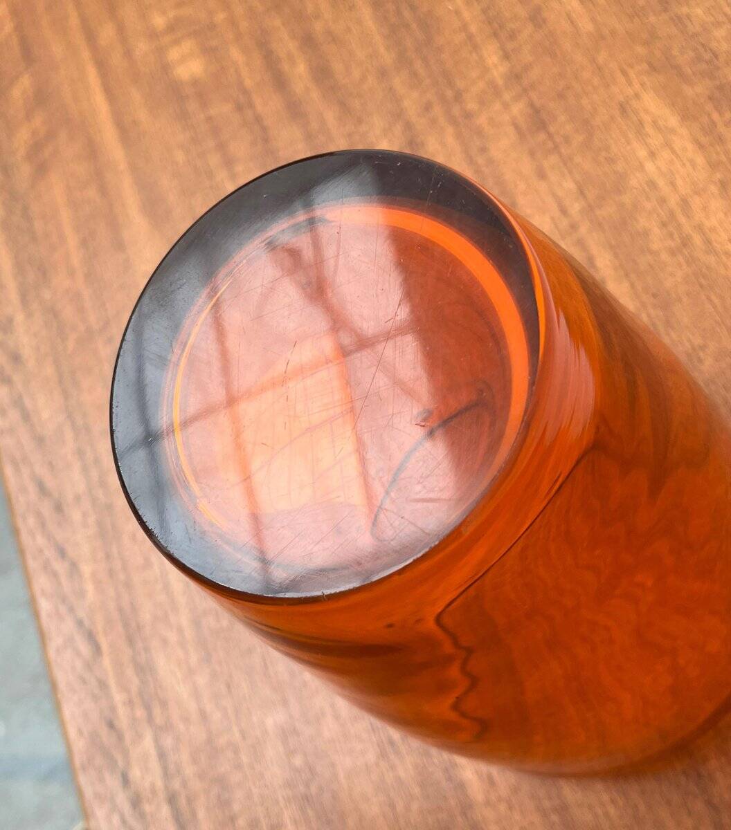 Vintage glass vase by Hysteria, 1980s.