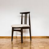 Set of 4 dining chairs in beige boucle by M. Zieliński 1960's