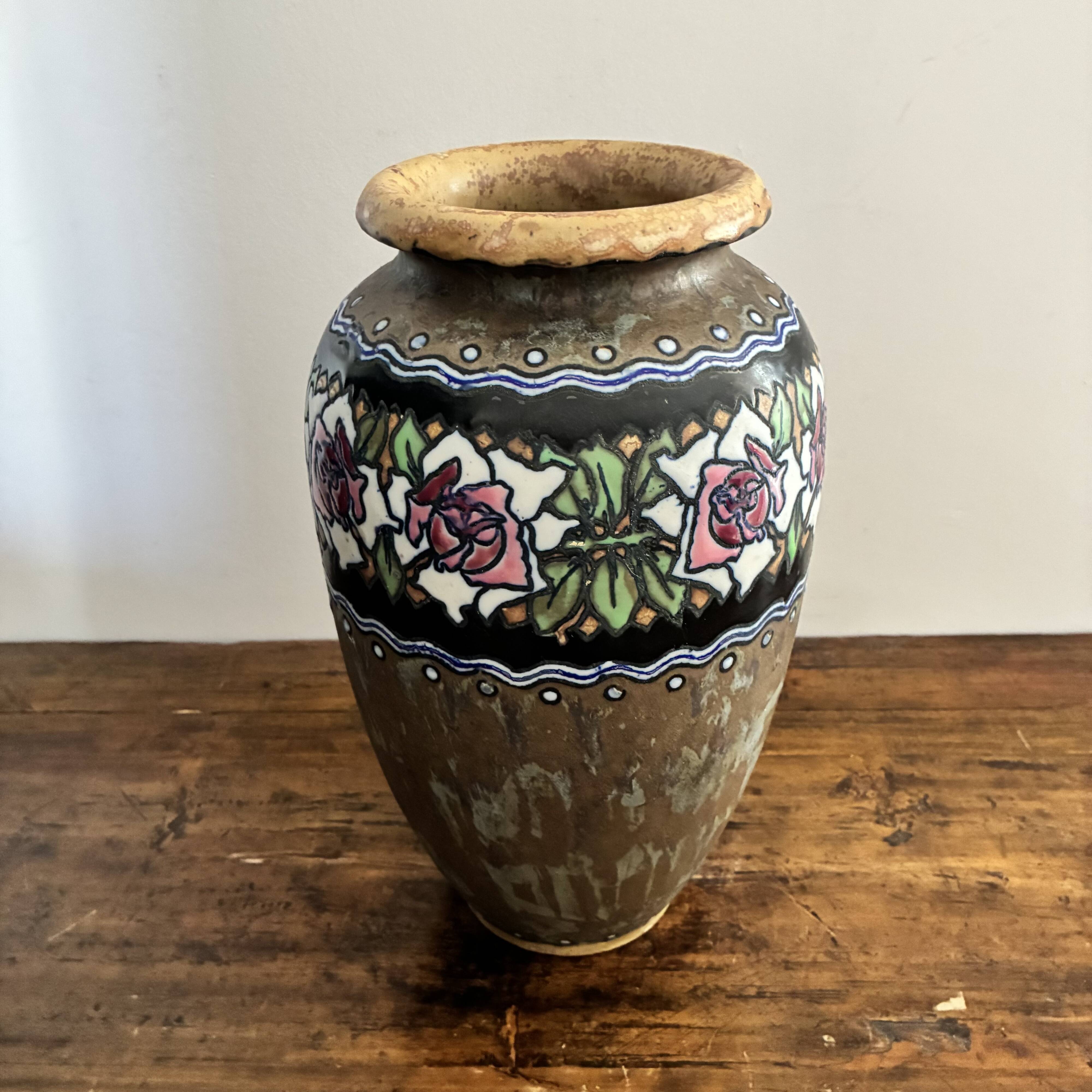 Art deco vase grès boch frères keramis charles catteau d622 shape 914 circa