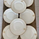 Monogram DK porcelain plates