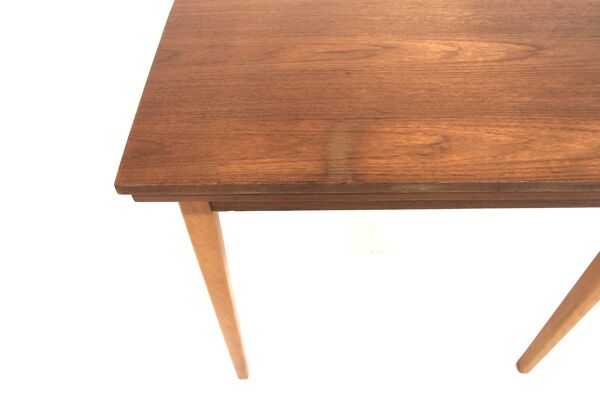 Table de salle à manger ''portefeuille'' en teck, Suède, 1960