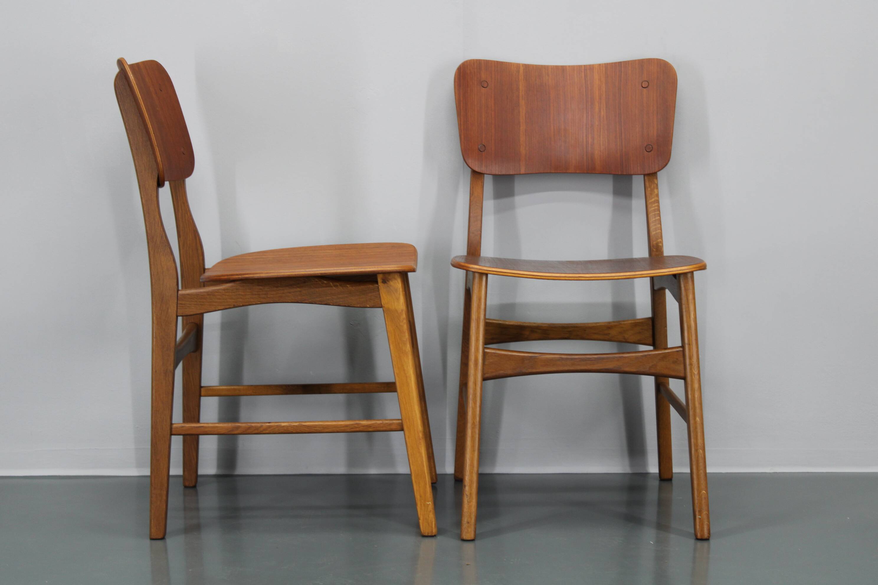1960s Ib Kofod Larsen Set of 4 dining Chairs in Teak Finish, Denmark