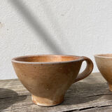 4 vintage stoneware cups