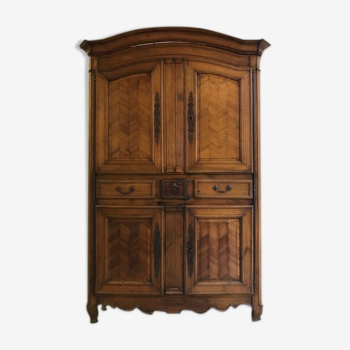 Armoire buffet 2 corps merisier