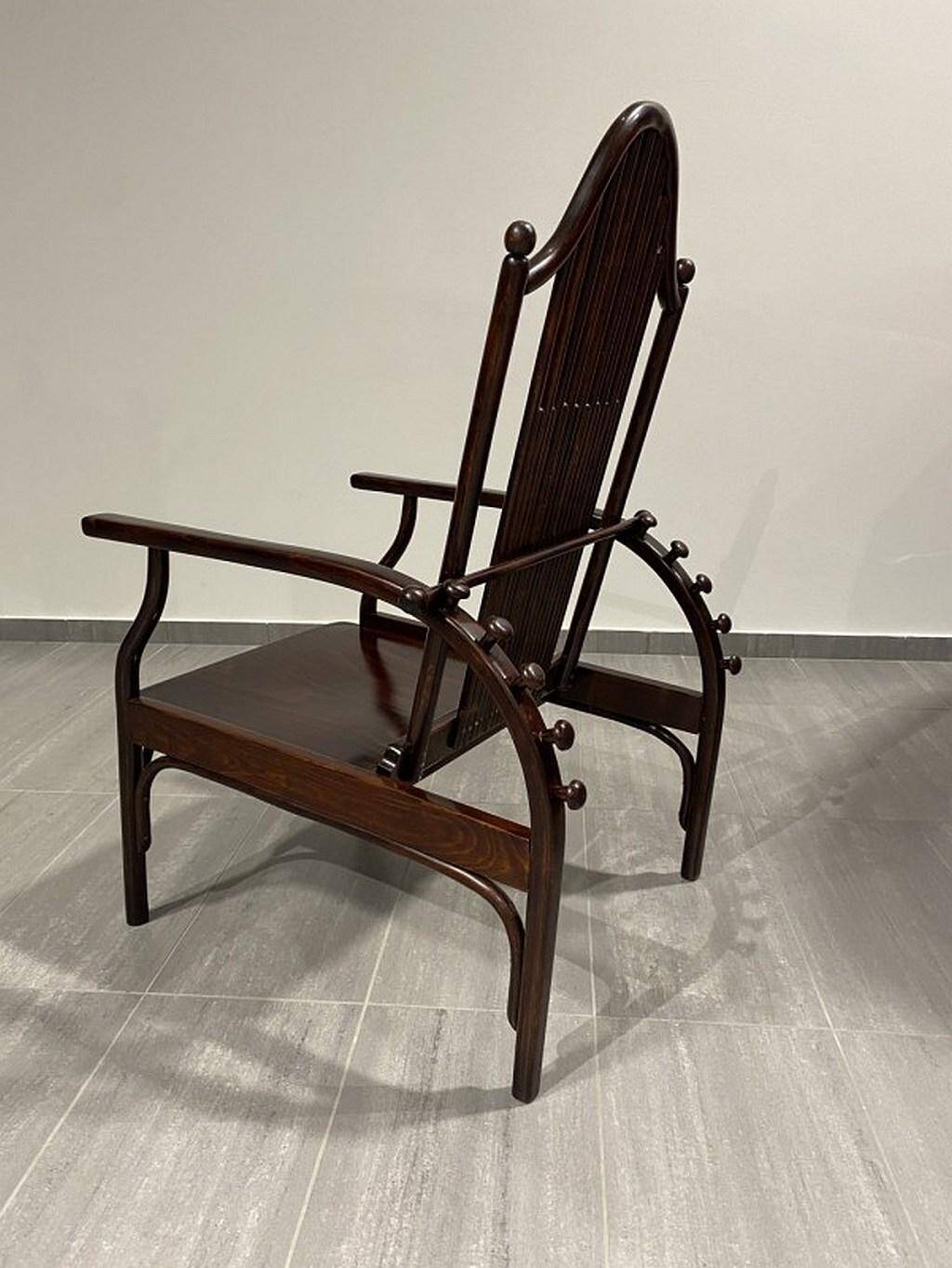 Fauteuil réglable par Josef Hoffmann pour Jacob & Josef Kohn