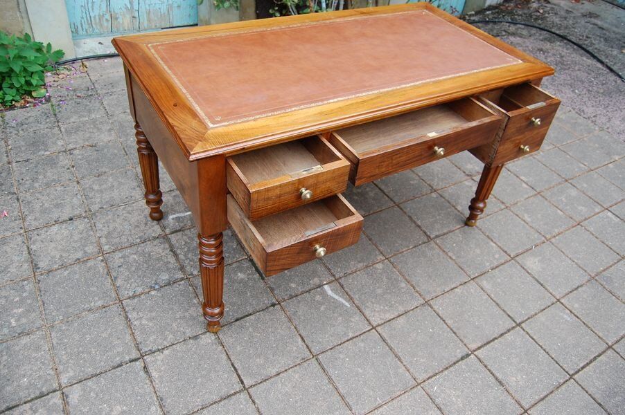 19th century Louis Philippe period walnut desk
