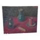 Tableau huile . Nature morte au biscuit