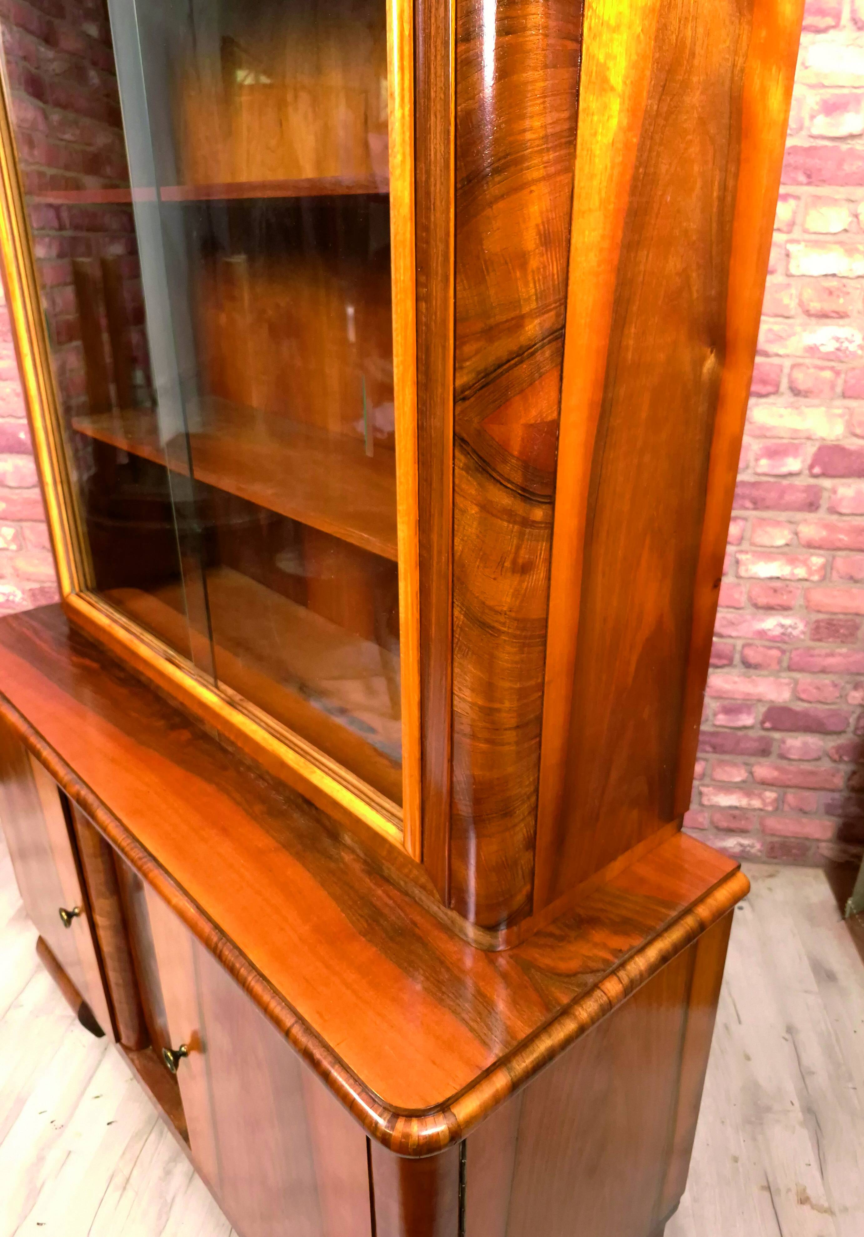 Renovated art deco display cabinet - credenz, 1930s