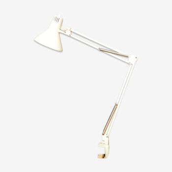 Architect's articulated lamp - 2 arms - Beige lacquered metal - 1960