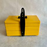 Wooden sewing basket, 1960s