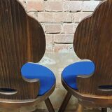 Set of 6 brutalist bistro chairs 1960