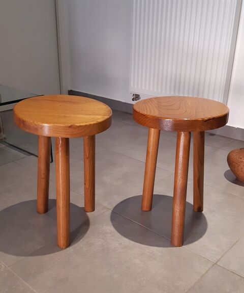 2 tabourets tripode vintage
